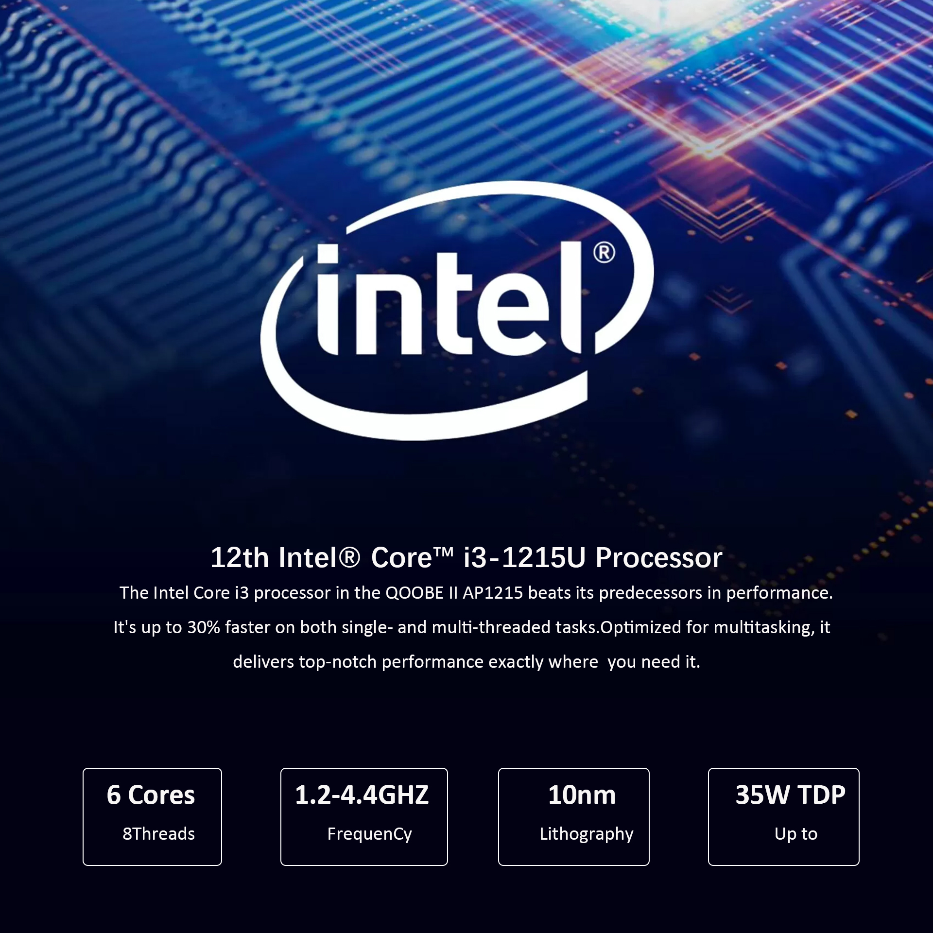 QOOBE II AP1215 Mini PC - Intel® Core™ i3-1215U Processor, 16GB Ram, 512GB SSD, Windows 11 Pro - Image 4