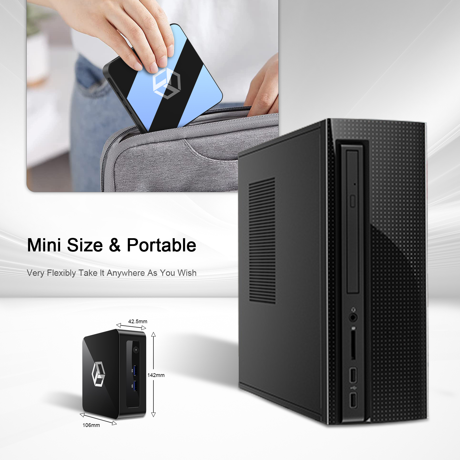QOOBE II AP13620 Mini PC - Intel® Core™ i7-13620H Processor, 32GB Ram, 1TB SSD, Windows 11 Pro - Image 10